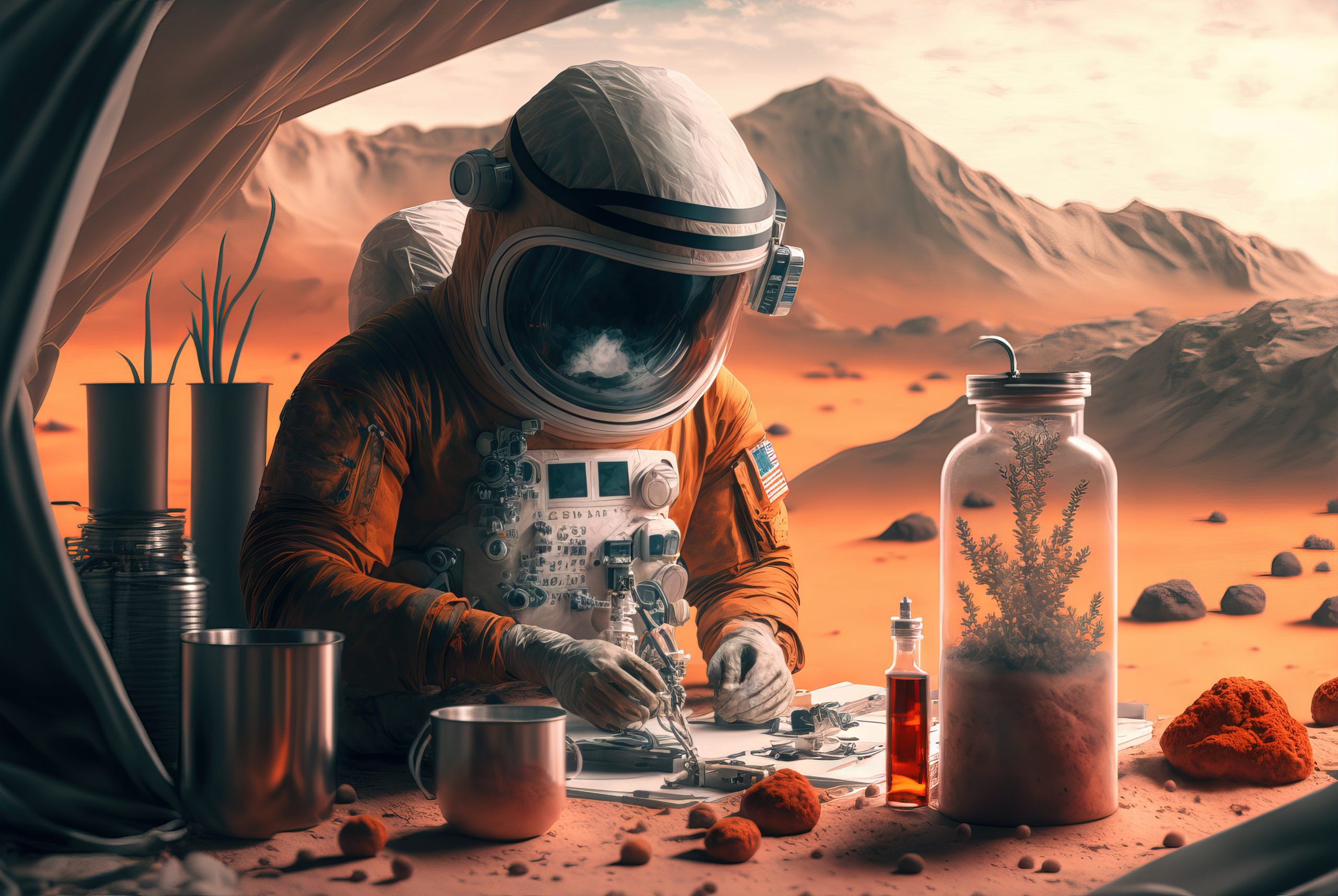 Lunar Astronauts Could Potentially Make Hummus with Moon-Grown Chickpeas - Image